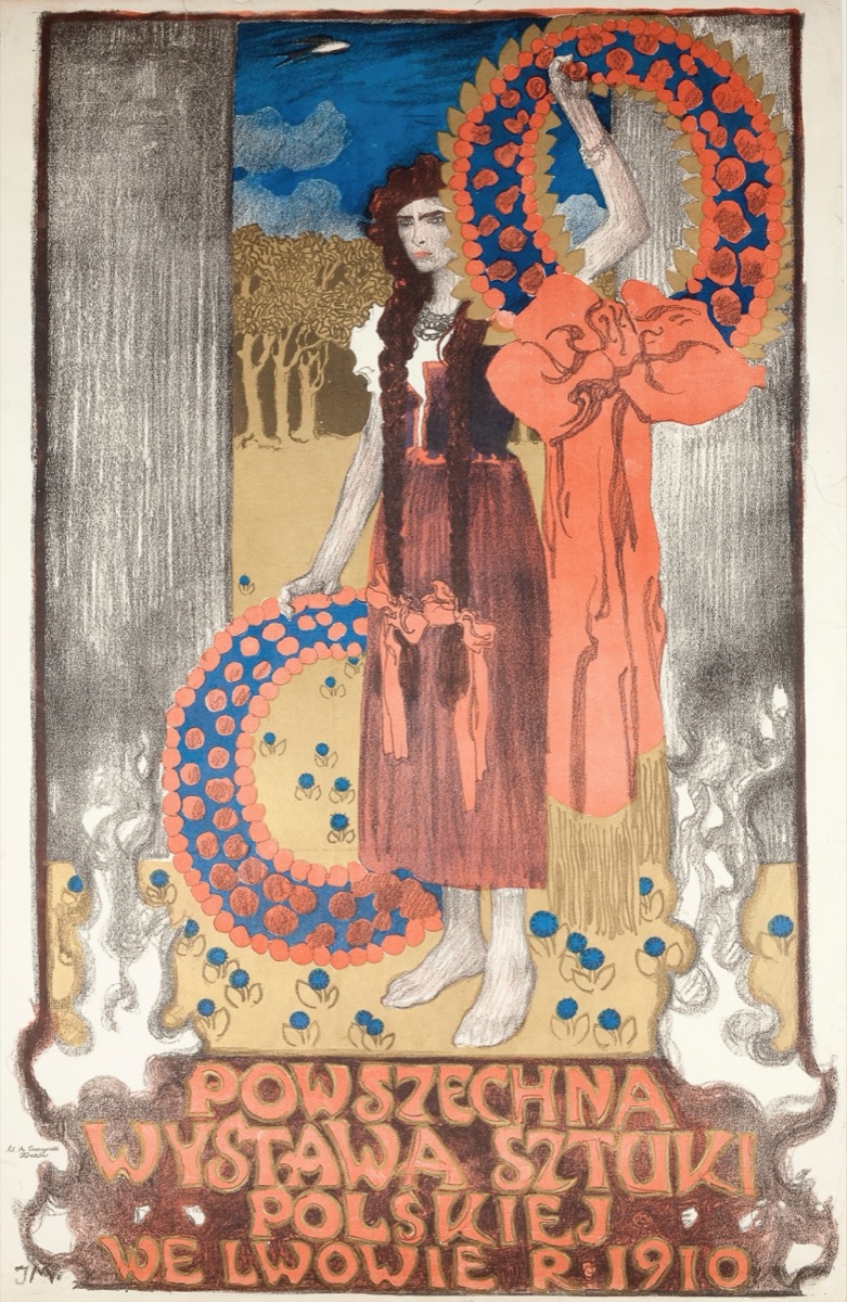 Józef Mehoffer's poster for the General Exhibition of Polish Art in Lviv in 1910.